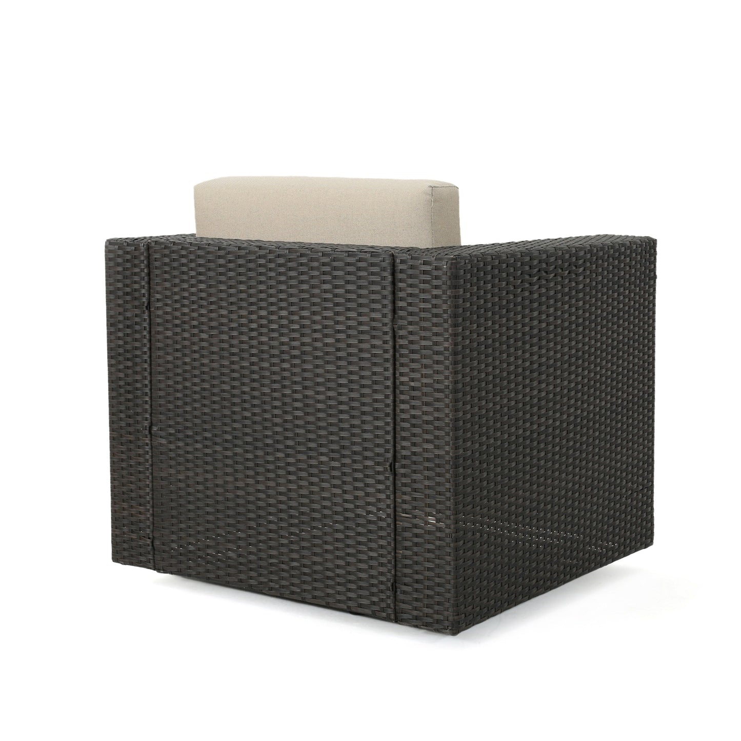 Puerta Outdoor Wicker Swivel Club Chair by Christopher Knight Home