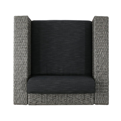 Puerta Outdoor Wicker Swivel Club Chair by Christopher Knight Home