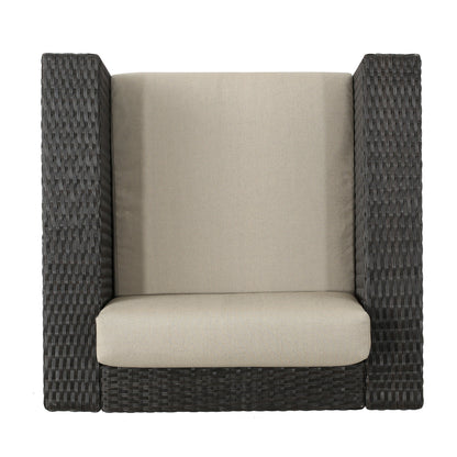 Puerta Outdoor Wicker Swivel Club Chair by Christopher Knight Home