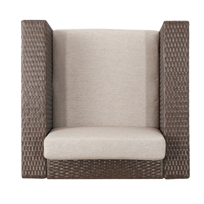 Puerta Outdoor Wicker Swivel Club Chair by Christopher Knight Home