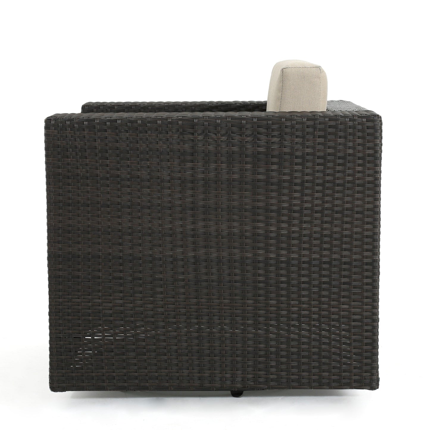 Puerta Outdoor Wicker Swivel Club Chair by Christopher Knight Home