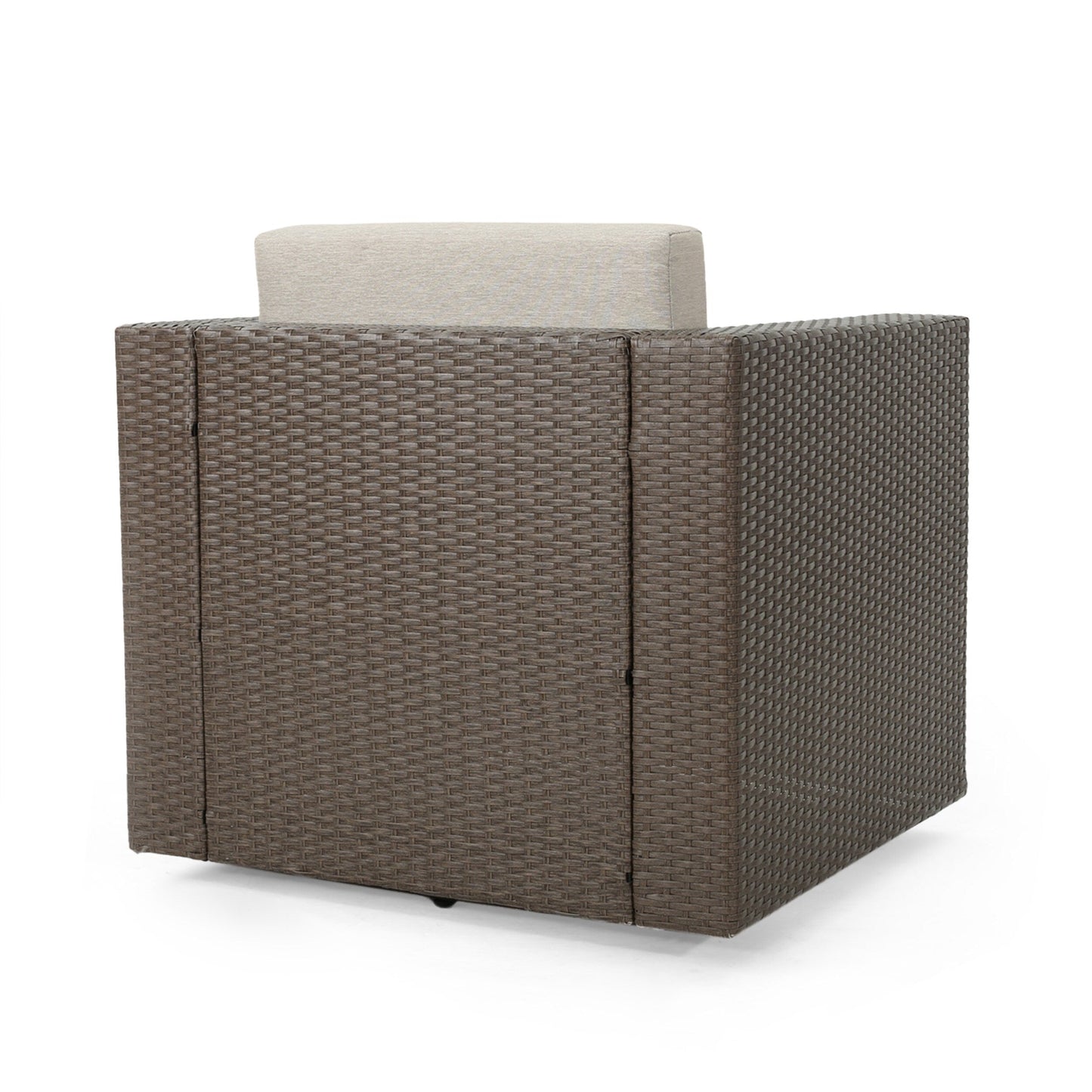 Puerta Outdoor Wicker Swivel Club Chair by Christopher Knight Home