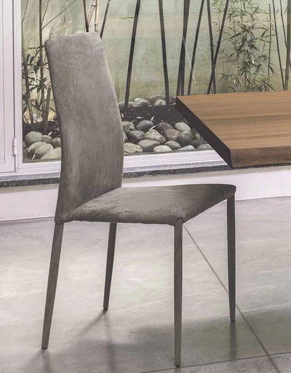 Chaise de salle à manger en daim gris Renee