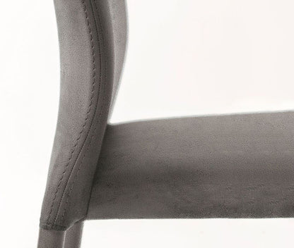 Chaise de salle à manger en daim gris Renee