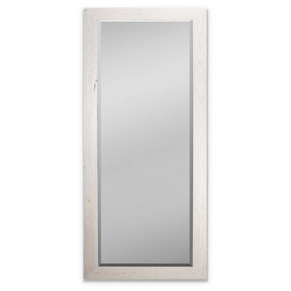 Barnwood Wood Full Length Mirror - Distressed White- 62X27