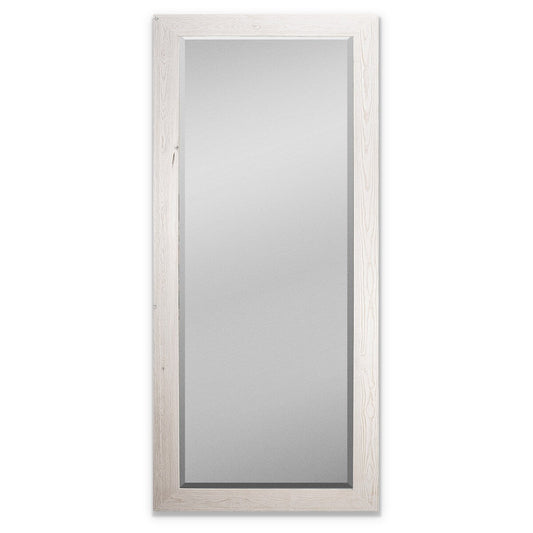Barnwood Wood Full Length Mirror - Distressed White- 62X27