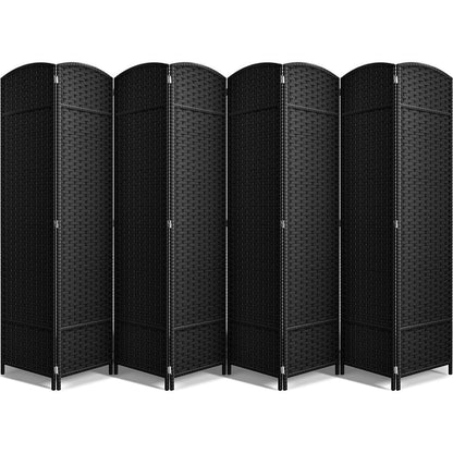 Room Divider Folding Privacy Screen Tall Partition Foldable Wall 8 Panel - 96” L x 19.50” W x 69” H