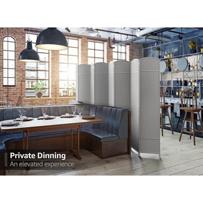 Room Divider Folding Privacy Screen Tall Partition Foldable Wall 8 Panel - 96” L x 19.50” W x 69” H