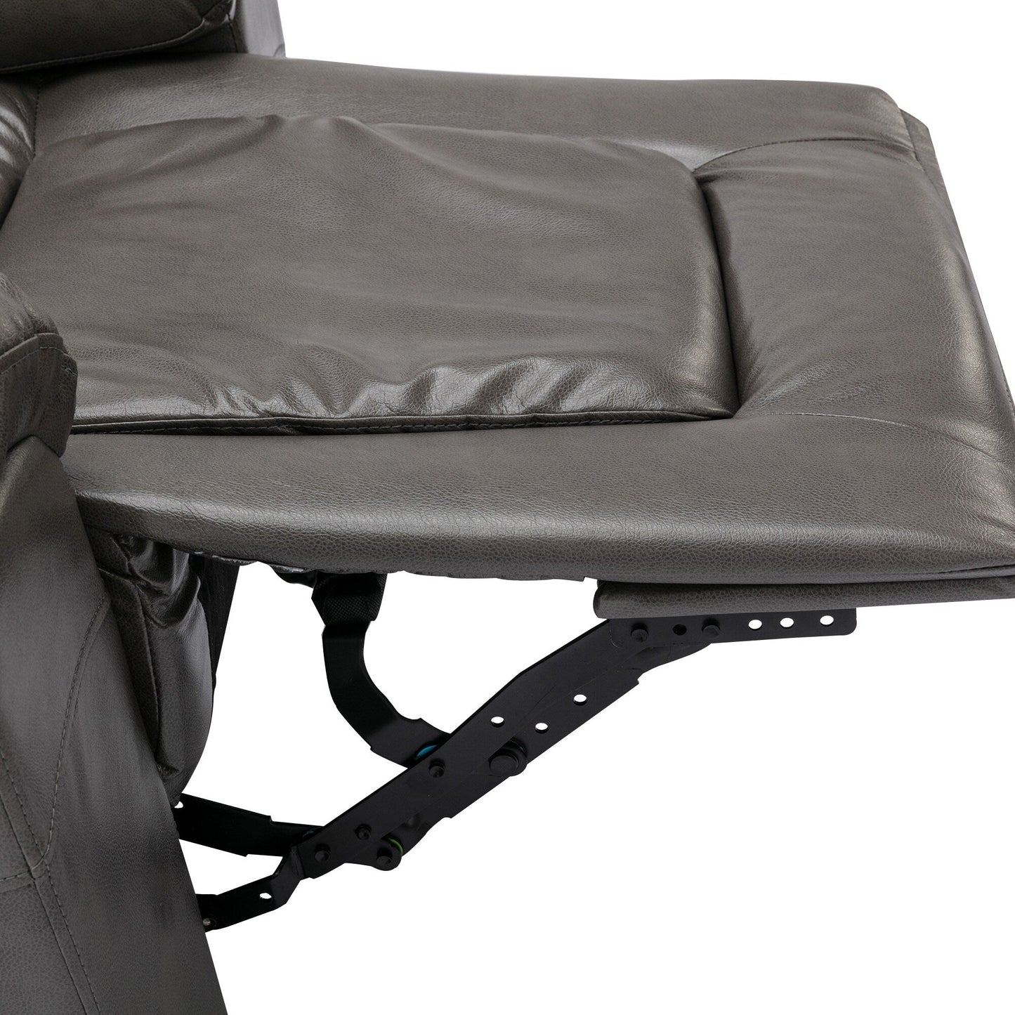 Roomfitters 2-Seater Manual Home Theater Recliner Chair with Storage Box and Cup Holders, Grey