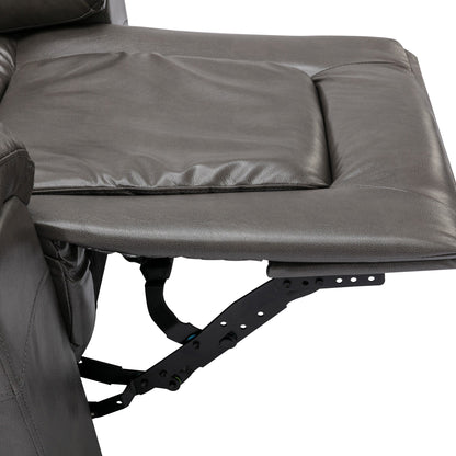 Roomfitters 2-Seater Manual Home Theater Recliner Chair with Storage Box and Cup Holders, Grey