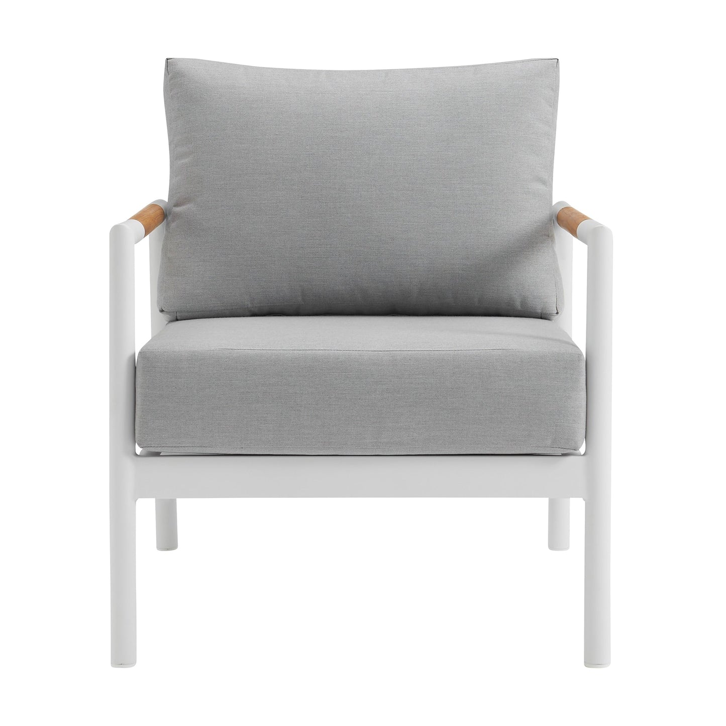 Royal 4-Piece Patio All Weather Deep Seating Outdoor Conversation Set with Gray Cushions