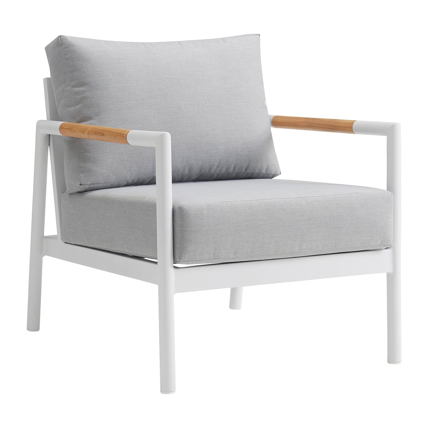 Royal 4-Piece Patio All Weather Deep Seating Outdoor Conversation Set with Gray Cushions