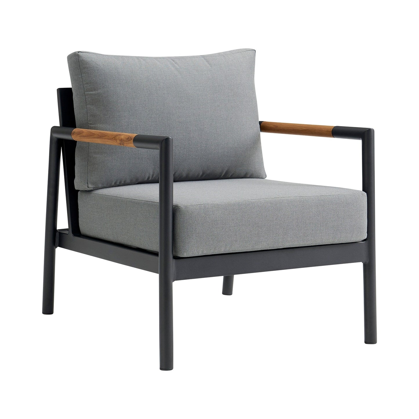 Royal 4-Piece Patio All Weather Deep Seating Outdoor Conversation Set with Gray Cushions