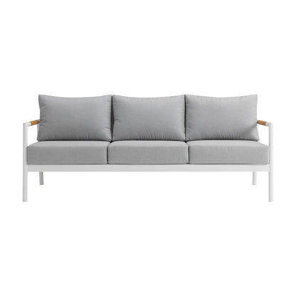 Royal 4-Piece Patio All Weather Deep Seating Outdoor Conversation Set with Gray Cushions