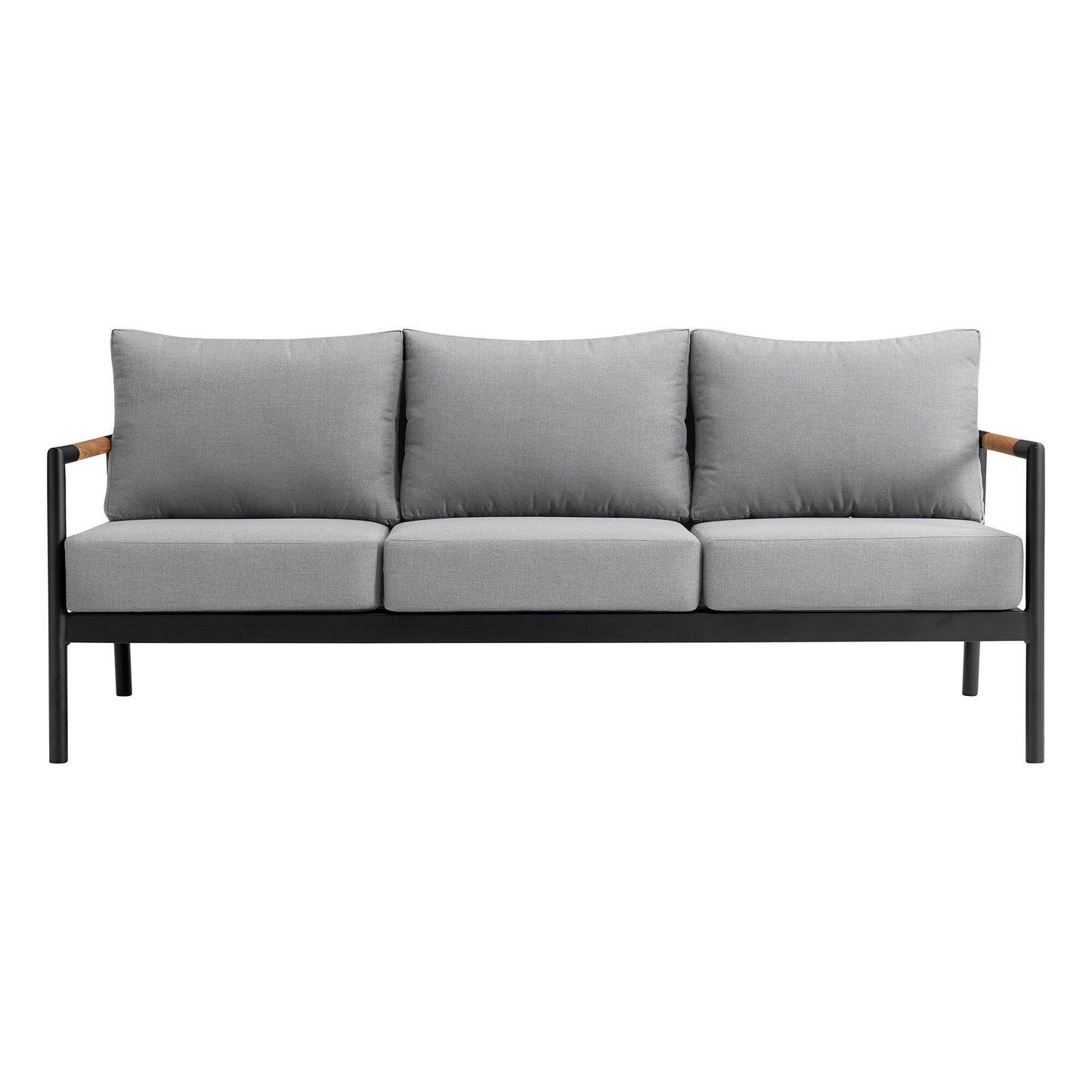 Royal 4-Piece Patio All Weather Deep Seating Outdoor Conversation Set with Gray Cushions
