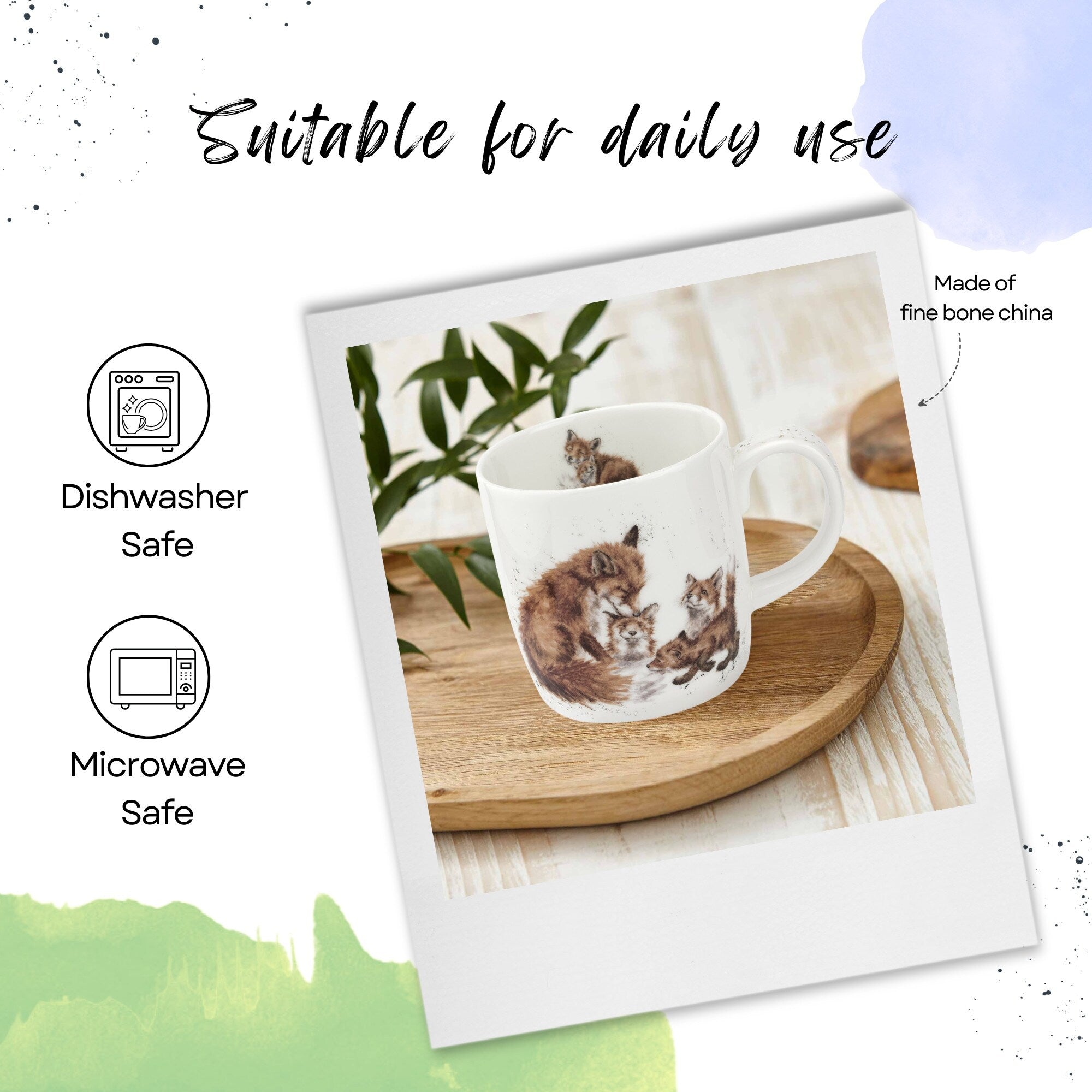 Royal Worcester Wrendale Designs Mug Wildlife Animals