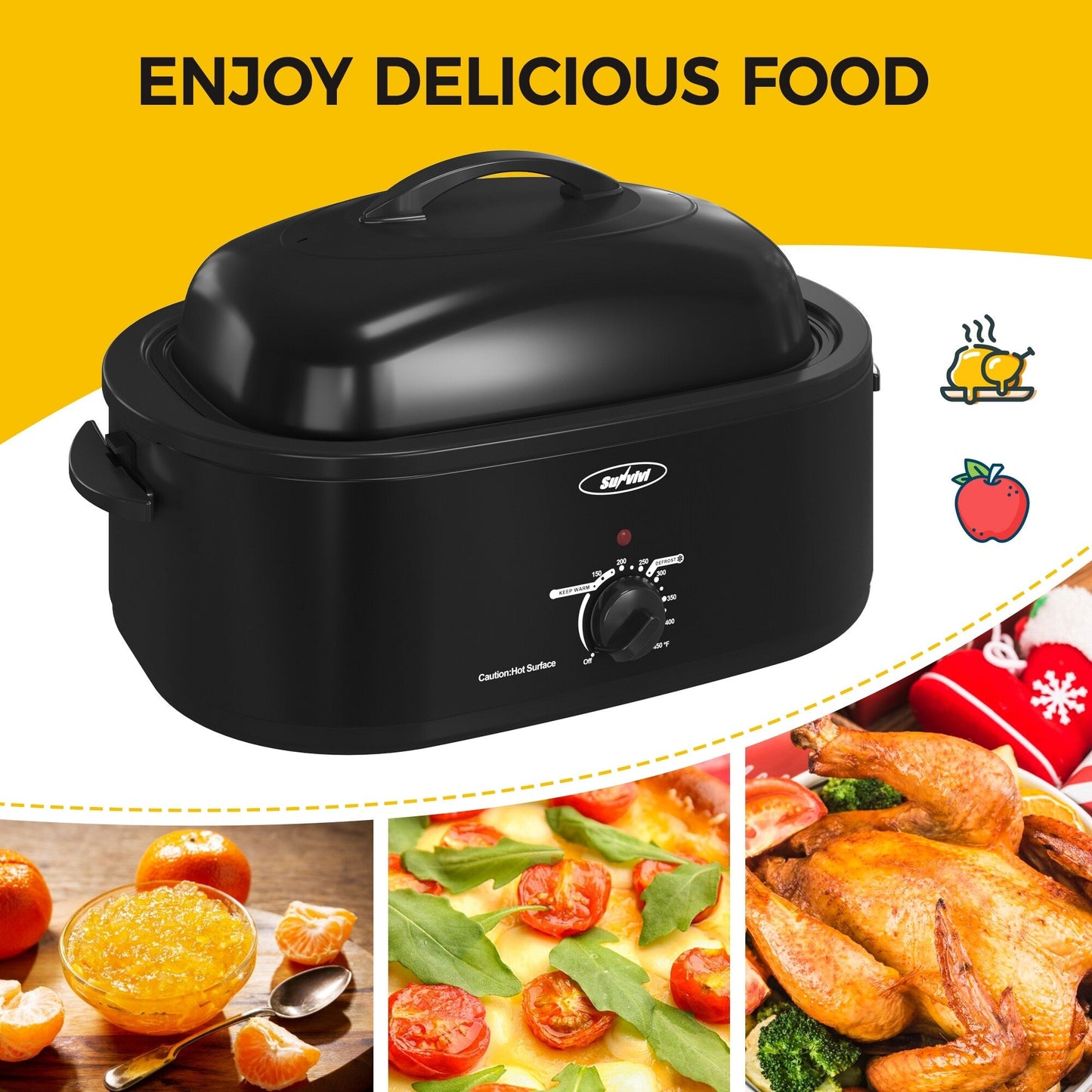 Royalcraft Roaster Oven with Removable Pan