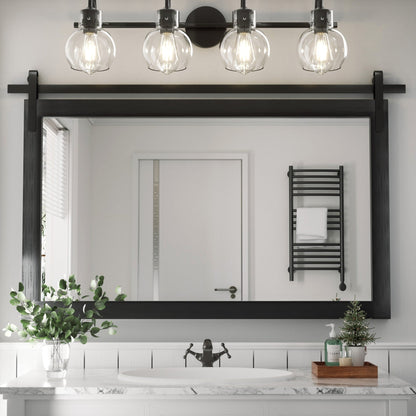 Rural Style Wall Mirrors Farmhouse Bathroom Mirrors Barn Mirror Vanity Mirror with Wood Framed(1 Piece)