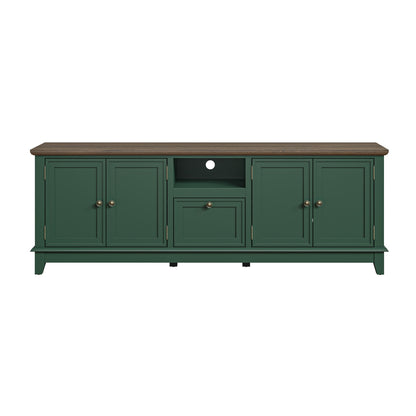Rustic 72-Inch TV Stand with Adjustable Shelves, Hidden Storage - 72 in Width