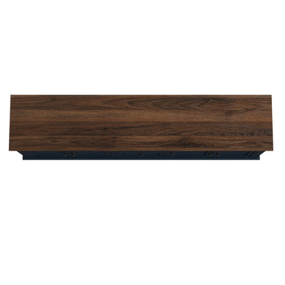Rustic 72-Inch TV Stand with Adjustable Shelves, Hidden Storage - 72 in Width