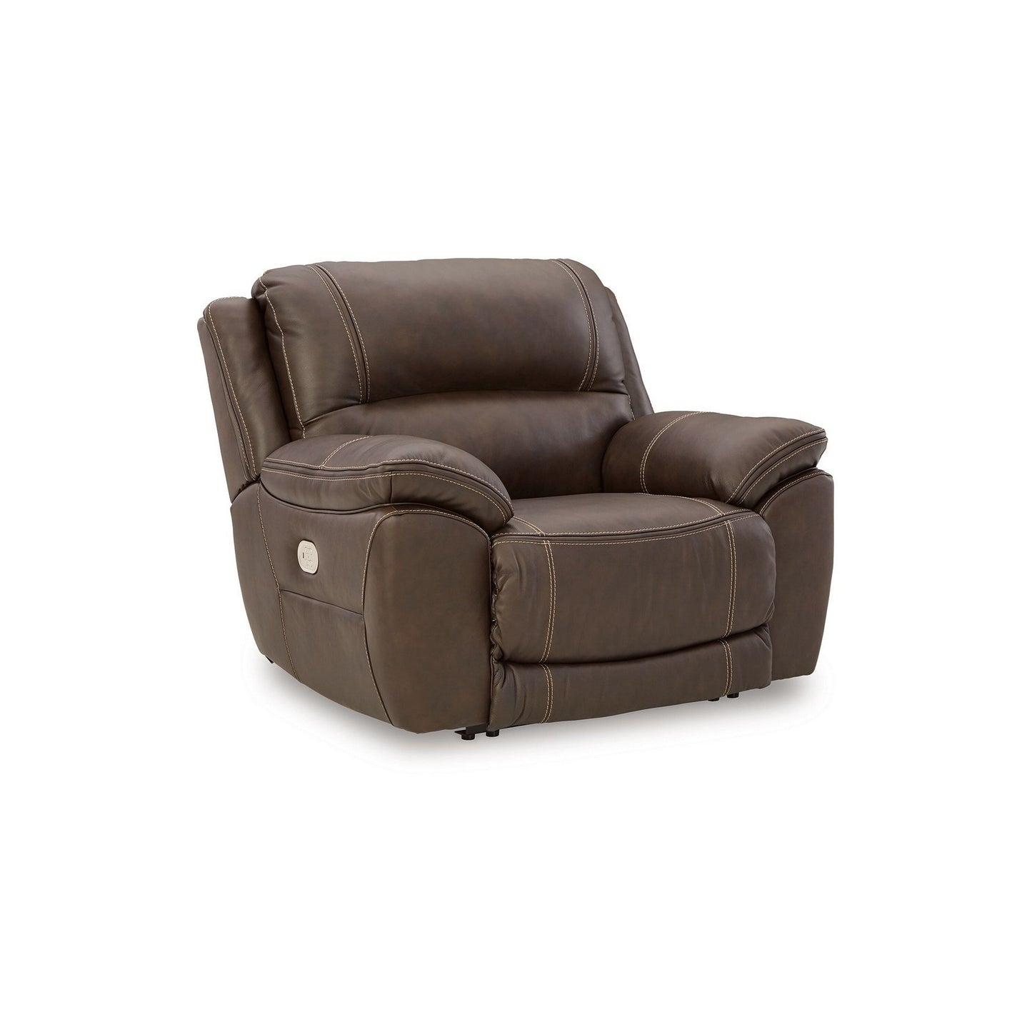 Rylee Recliner Chair, Power Headrest, Plush Chocolate Brown Leather