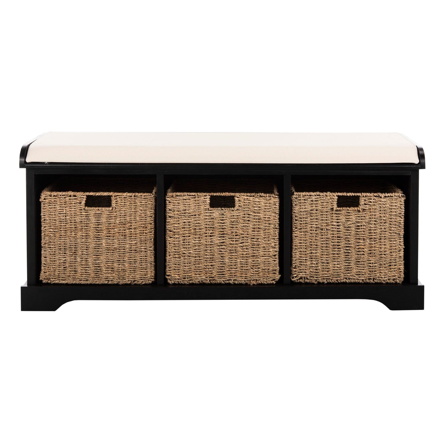 SAFAVIEH Eola Grey/ White Storage Bench - 47 x 16.1 x 19.9 - 47Wx16Dx20H