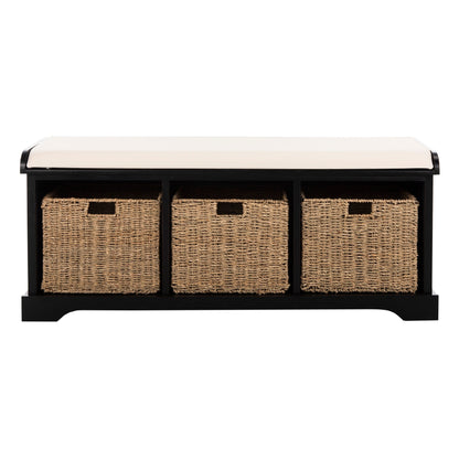 SAFAVIEH Eola Grey/ White Storage Bench - 47 x 16.1 x 19.9 - 47Wx16Dx20H