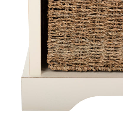 SAFAVIEH Eola Grey/ White Storage Bench - 47 x 16.1 x 19.9 - 47Wx16Dx20H