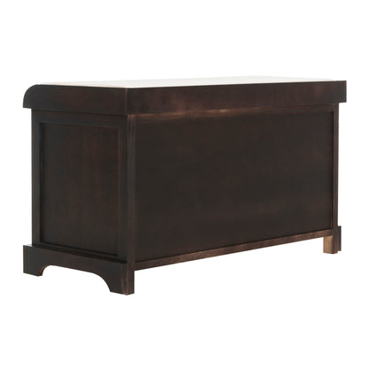 SAFAVIEH Euphemia Brown Woven Storage Basket Bench - 33.5 x 16.1 x 19.9 - 34Wx16Dx20H