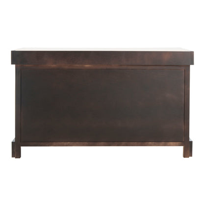 SAFAVIEH Euphemia Brown Woven Storage Basket Bench - 33.5 x 16.1 x 19.9 - 34Wx16Dx20H
