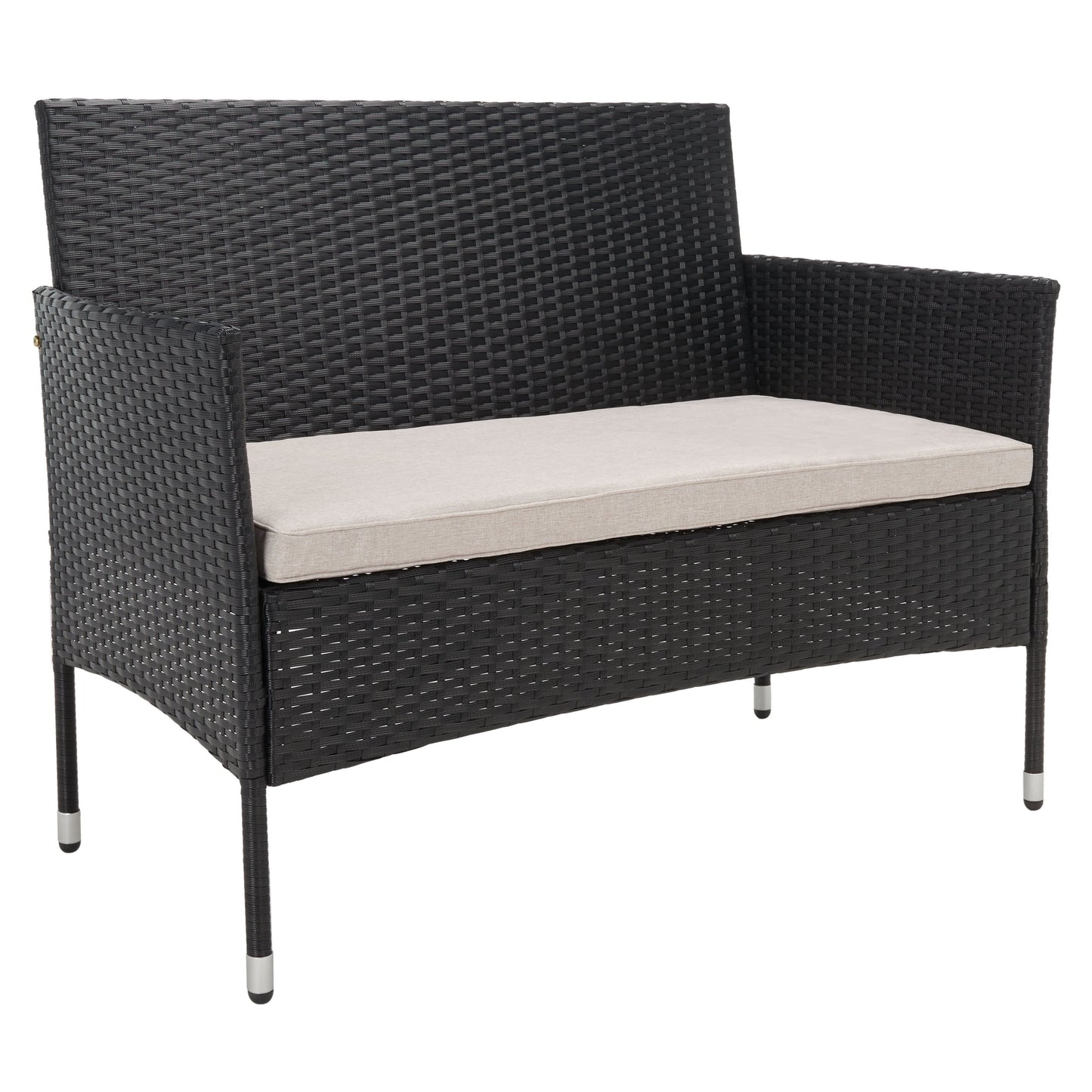 SAFAVIEH Outdoor Abdul 4-Piece Conversation Patio Set. - 42W x 23D x 33H
