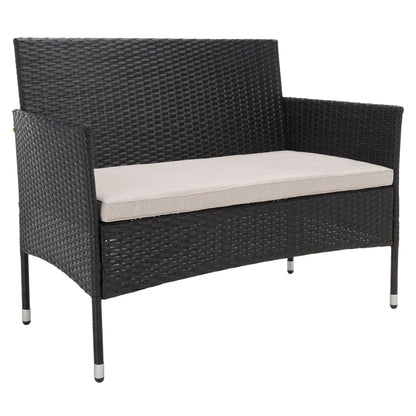 SAFAVIEH Outdoor Abdul 4-Piece Conversation Patio Set. - 42W x 23D x 33H