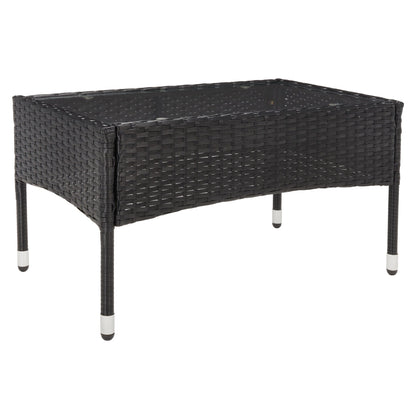 SAFAVIEH Outdoor Abdul 4-Piece Conversation Patio Set. - 42W x 23D x 33H