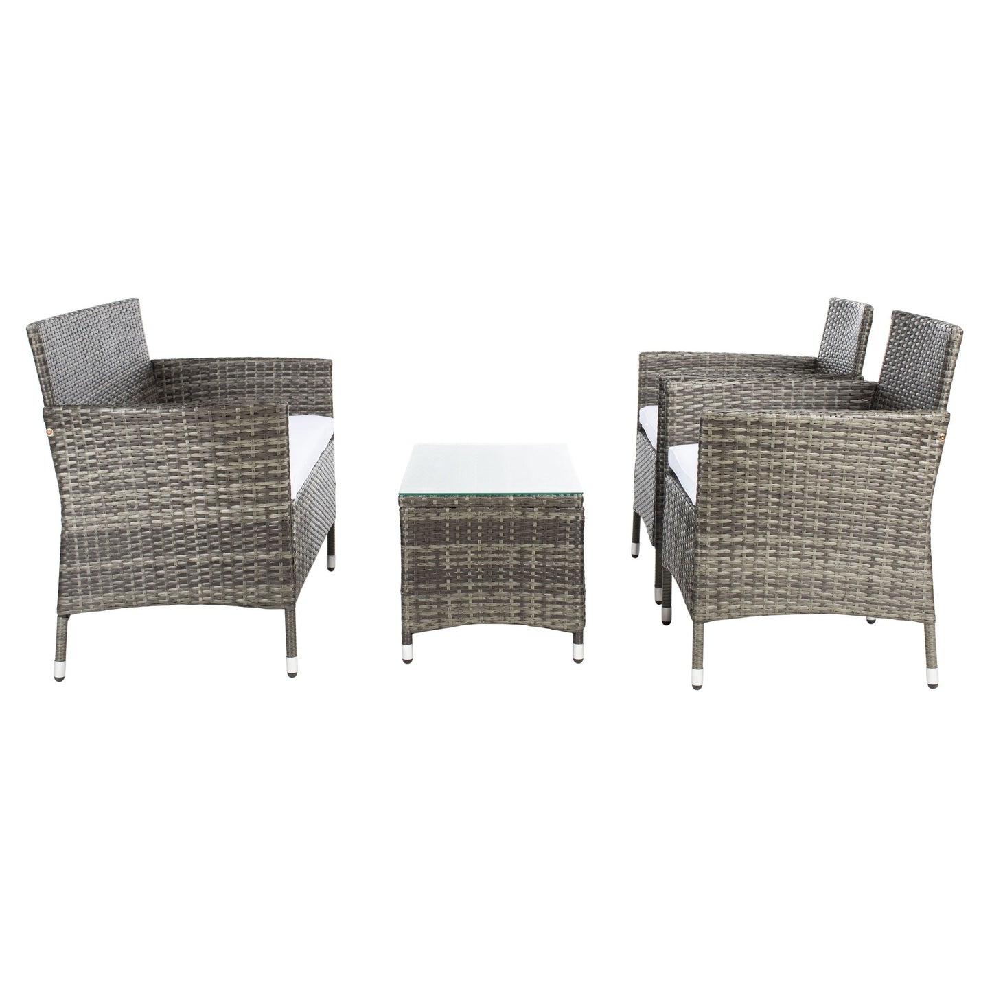 SAFAVIEH Outdoor Bandele 4-Piece Conversation Patio Set - 41W x 23D x 31H