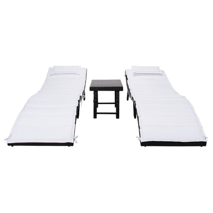 SAFAVIEH Outdoor Blaguna 3-Piece Sun Lounger Set - 83Wx20Dx24H