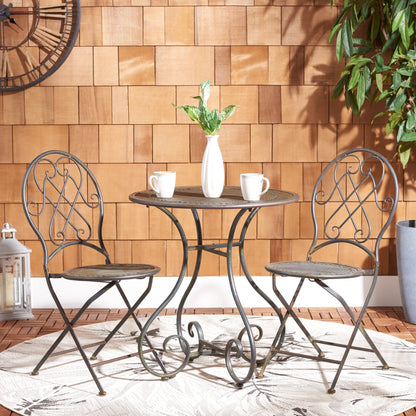 SAFAVIEH Outdoor Dariana 3-Piece Bistro Set - 28Wx28Dx30H