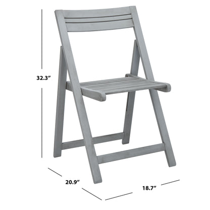 SAFAVIEH Outdoor Living Kerman Grey Wash Acacia Wood 5-piece Dining Set - 41W x 41D x 30H