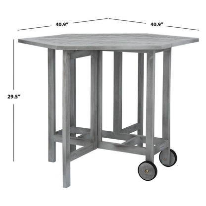 SAFAVIEH Outdoor Living Kerman Grey Wash Acacia Wood 5-piece Dining Set - 41W x 41D x 30H
