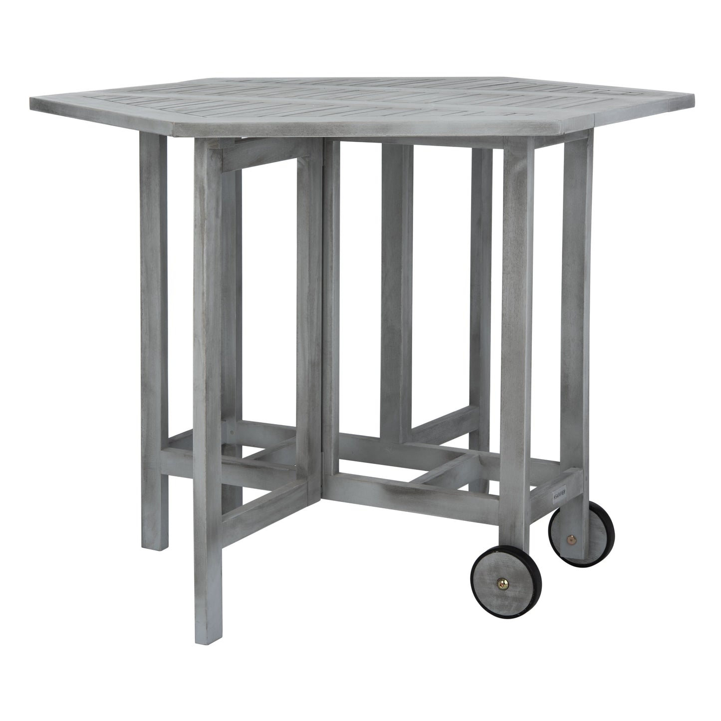 SAFAVIEH Outdoor Living Kerman Grey Wash Acacia Wood 5-piece Dining Set - 41W x 41D x 30H