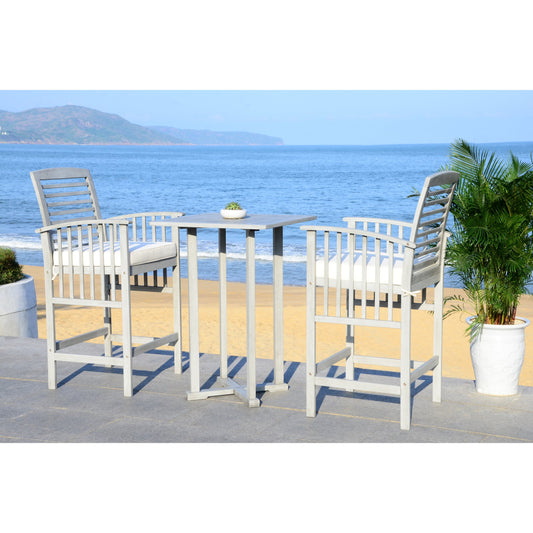 SAFAVIEH Outdoor Living Pate 3-piece Bar Bistro Set - 25W x 26D x 50H