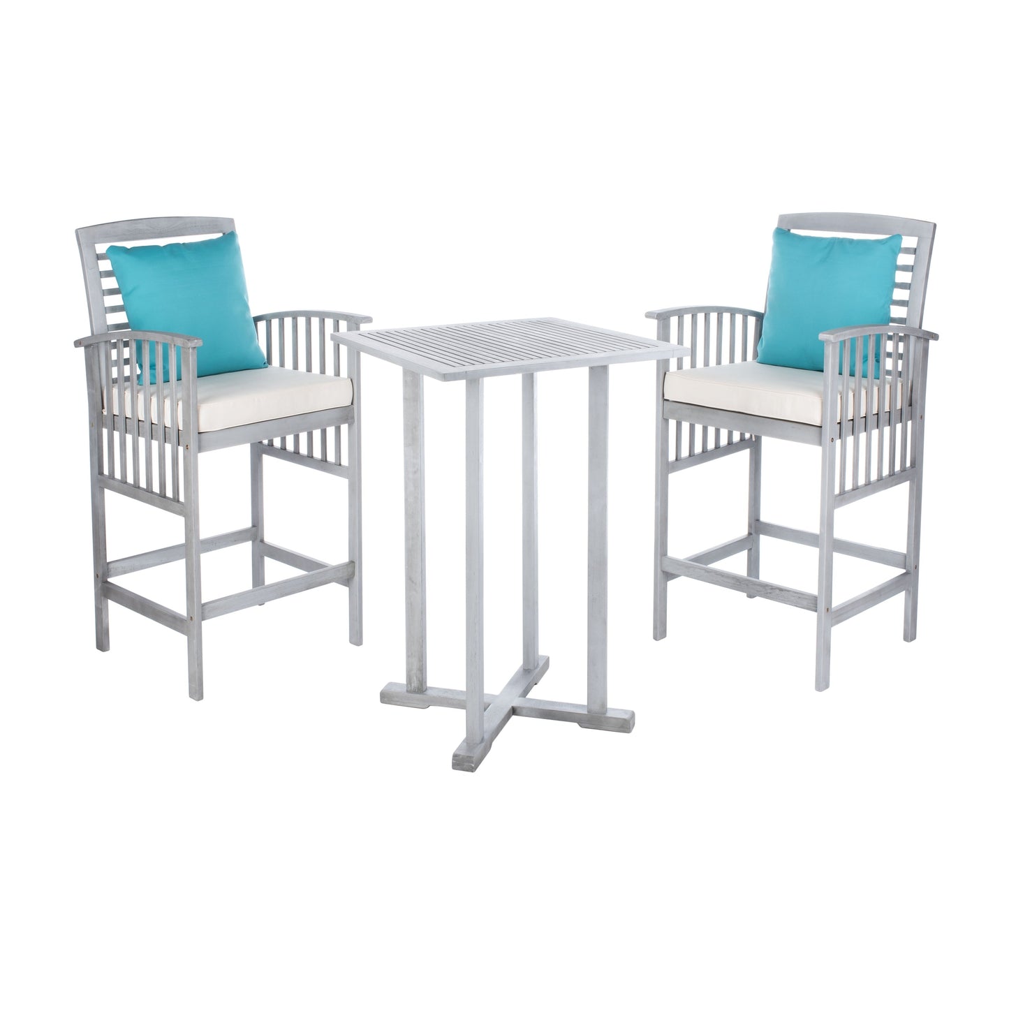 SAFAVIEH Outdoor Living Pate 3-piece Bar Bistro Set - 25W x 26D x 50H