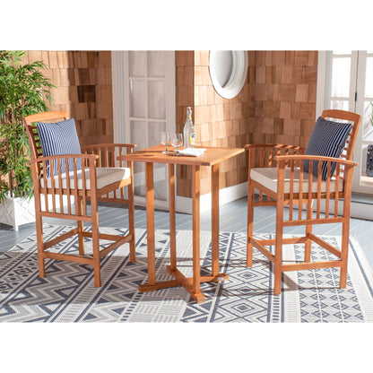 SAFAVIEH Outdoor Living Pate 3-piece Bar Bistro Set - 25W x 26D x 50H