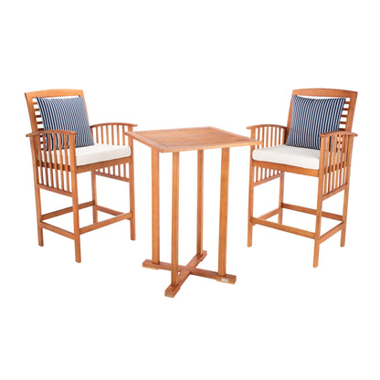 SAFAVIEH Outdoor Living Pate 3-piece Bar Bistro Set - 25W x 26D x 50H