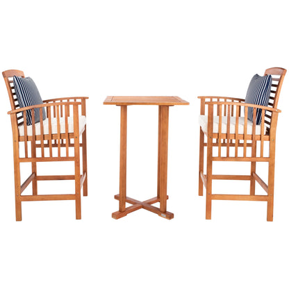 SAFAVIEH Outdoor Living Pate 3-piece Bar Bistro Set - 25W x 26D x 50H