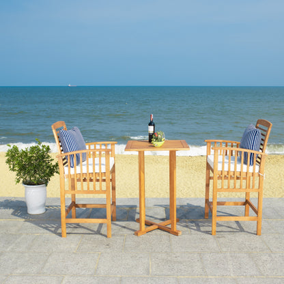 SAFAVIEH Outdoor Living Pate 3-piece Bar Bistro Set - 25W x 26D x 50H