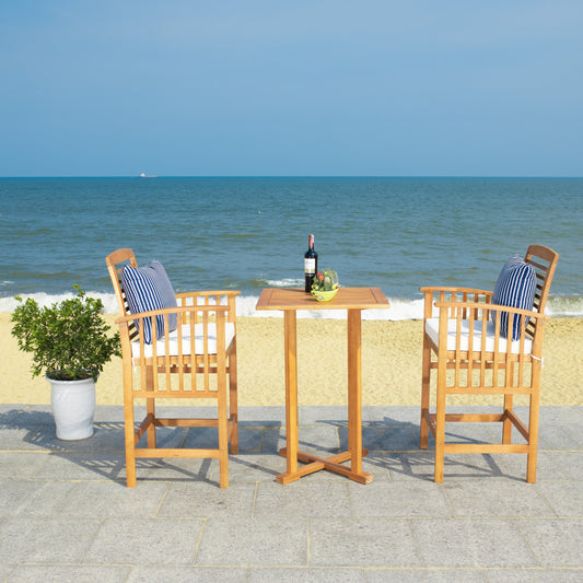 SAFAVIEH Outdoor Living Pate 3-piece Bar Bistro Set - 25W x 26D x 50H