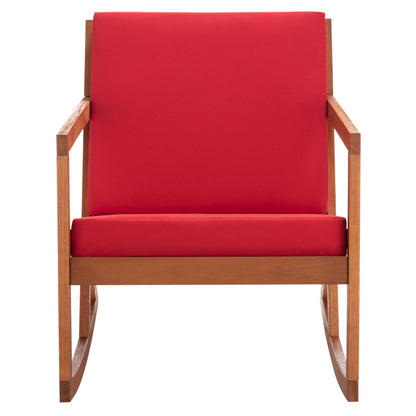 SAFAVIEH Outdoor Makaila Rocking Chair with Cushion - 26W x 31D x 38H