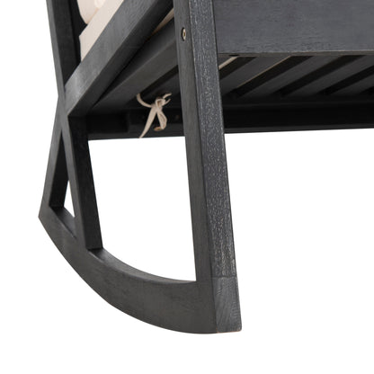 SAFAVIEH Outdoor Makaila Rocking Chair with Cushion - 26W x 31D x 38H