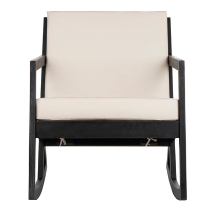 SAFAVIEH Outdoor Makaila Rocking Chair with Cushion - 26W x 31D x 38H