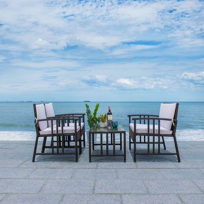 SAFAVIEH Outdoor Reslor 4-Piece Wicker Living Set - 43W x 26D x 31H